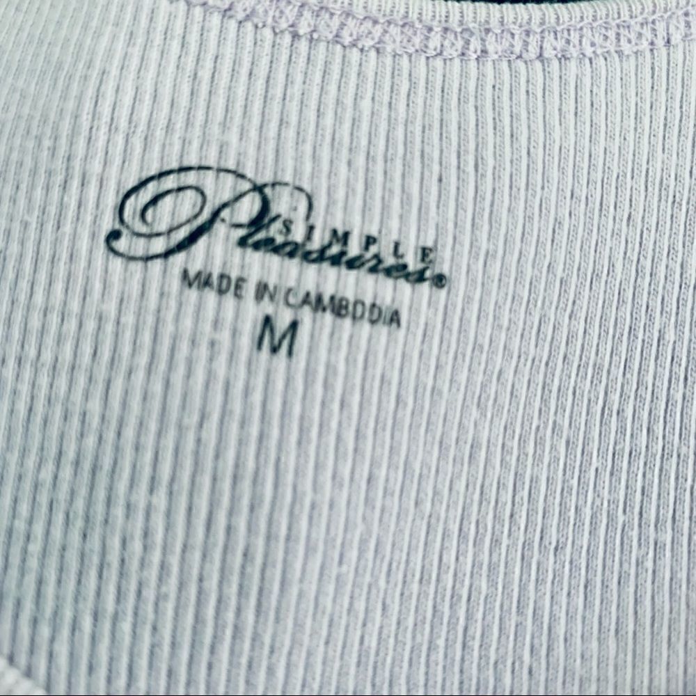 Simple Pleasures Lilac Ribbed Tank Top Size Medium - Picture 5 of 5